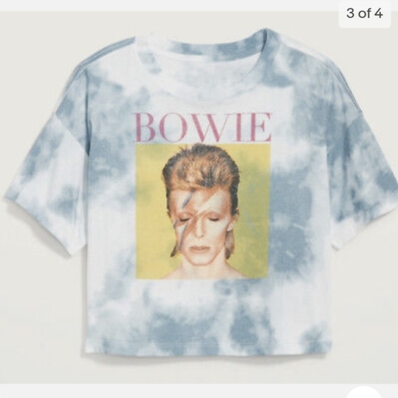 David Bowie Crop Top Tie Dye - Picture 3 of 8